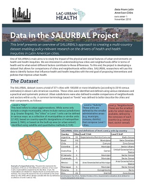 First page of Data in the SALURBAL Project